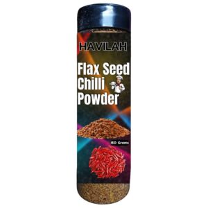 Havilah Flax Seed Chilli powder,150 g With Sprinkler Bottle, Alsi Seeds Idli Milagai podi, Aali Vidhai Podi, Fibre Rich Idli Karam Podi, Idli podi,Avisa Ginjala Karam Podi