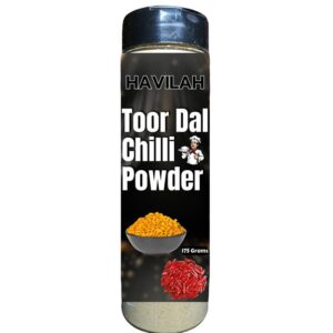 Havilah Toor Dal Chilli powder, 175 g With Sprinkler Bottle, Toor Dal Idli kandi podi, Toor  Podi, Fibre Rich kandi Karam Podi ,Podis Pappula Mixed Dal Spice Powder